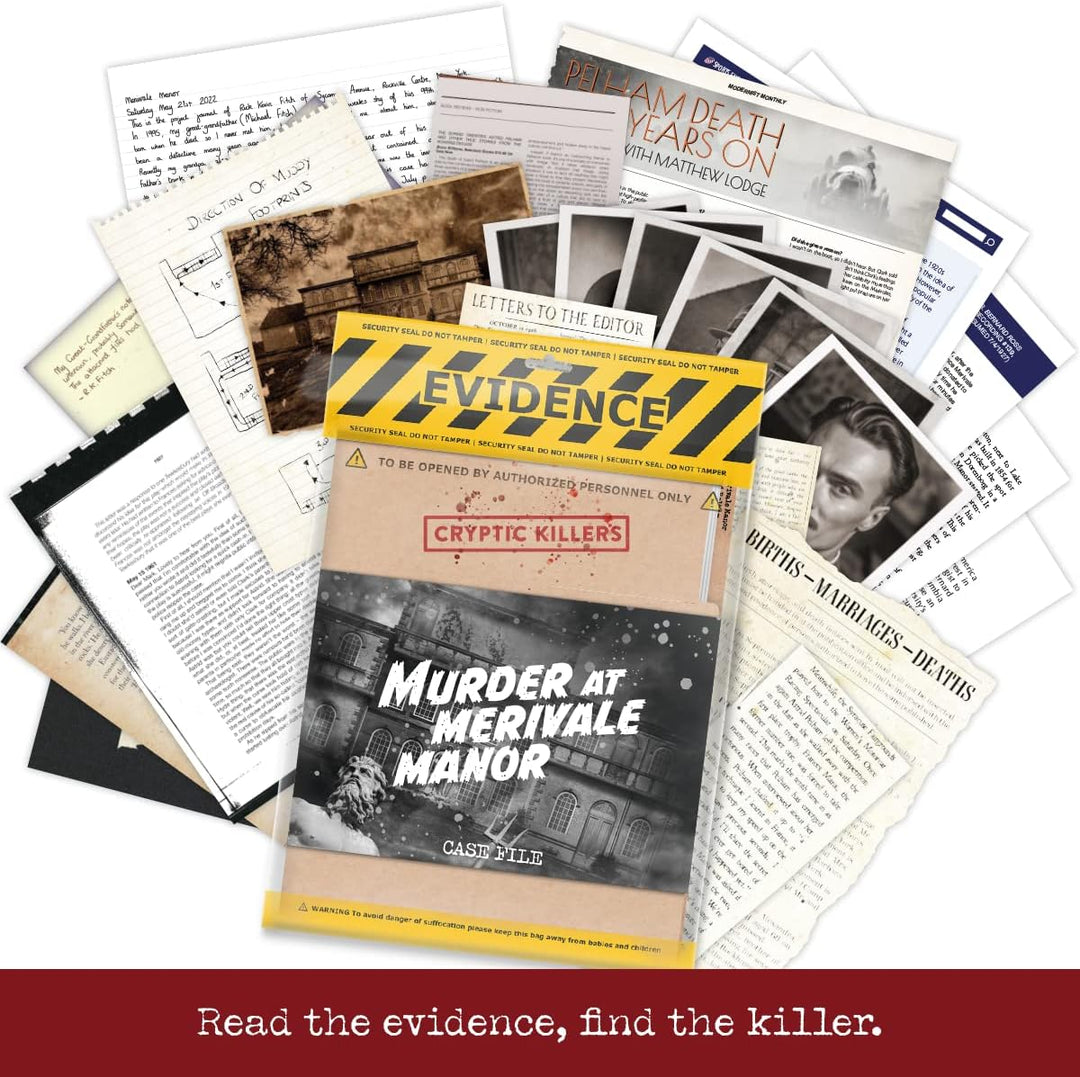Cryptic Killers Ungelöstes Krimi-Spiel - Cold Case Files Untersuchung Detektiv Beweise & Kriminalitä