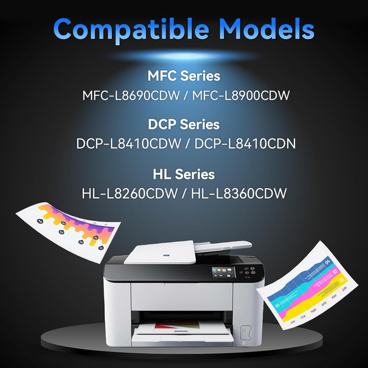 TN423 Toner 4er-Pack für Brother TN-423, TN421, MFC-L8690CDW, MFC-L8900CDW, HL-L8260CDW, HL-L8360CDW