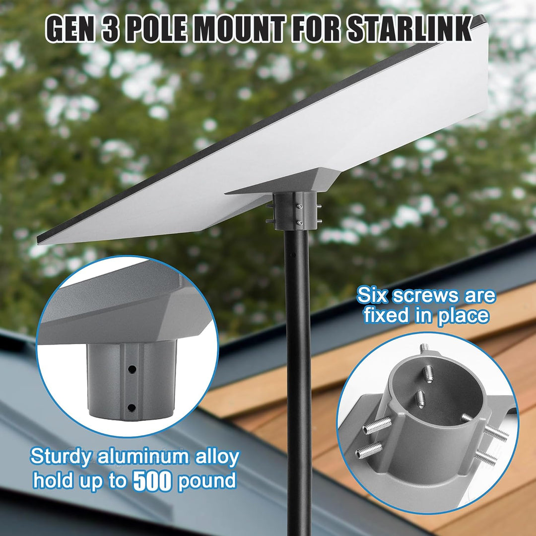 Starlink Gen 3 Rohradapter für Starlink, Montageset für Starlink, V3 Pole Mount, Gen 3 Mount Kit für