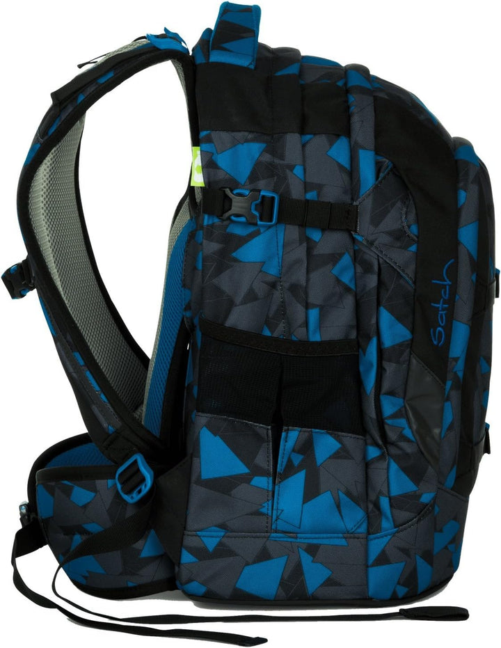 Satch Pack by Ergobag - 2tlg. Set Schulrucksack (+SchlamperBox Etui) - Blue Triangle