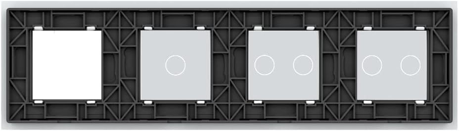 LIVOLO Glasblende 4Fach für Lichtschalter & Steckdose VL-C7-C2/C2/C1/SR-11 Weiss