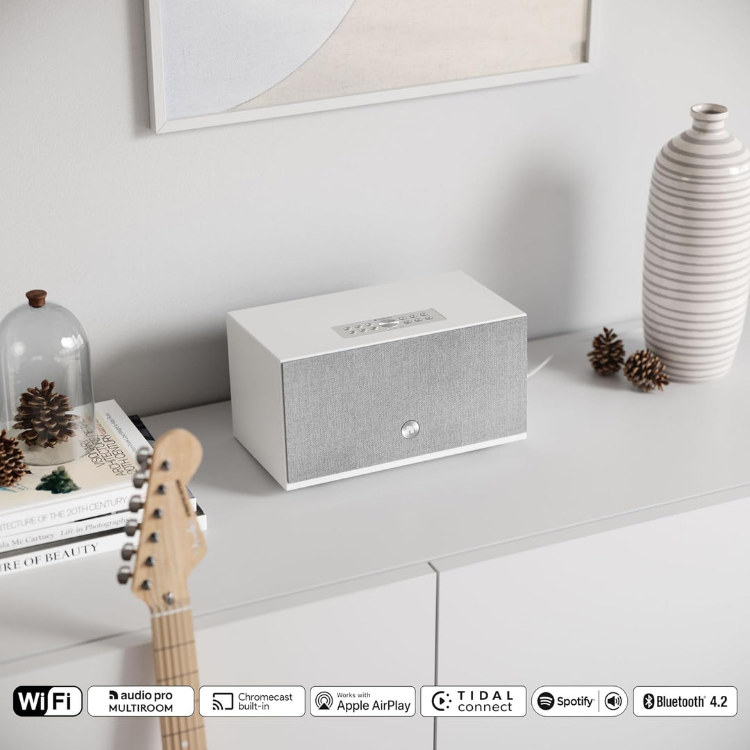 Audio Pro C10 MkII - Tragbarer Multiroom Lautsprecher mit Bluetooth - Kabelloser Smart Speaker mit A