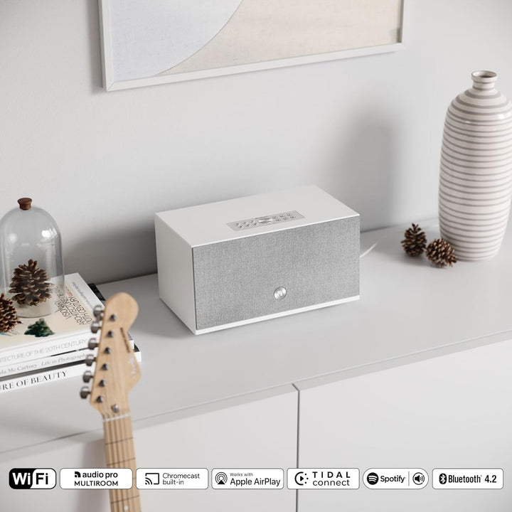 Audio Pro C10 MkII - Tragbarer Multiroom Lautsprecher mit Bluetooth - Kabelloser Smart Speaker mit A