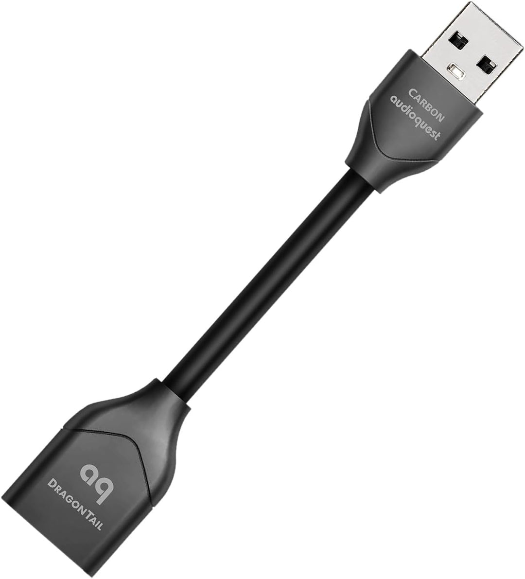 Audioquest DragonTail USB-Kabel (0,112 m, USB A/USB A, USB 2.0, Stecker/Buchse) Schwarz