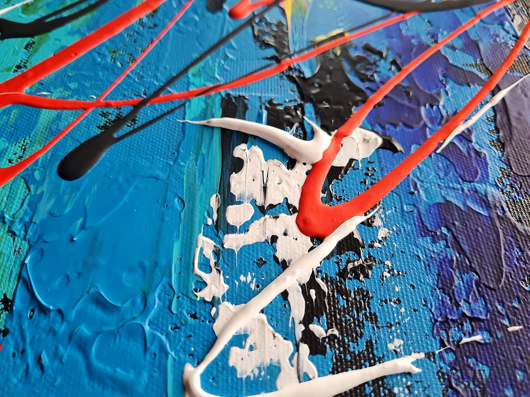 Monica Mirafiori I 100% HANDGEMALT I Gemälde Rainbow Abstract 160x60cm | Gemälde Handgemalt | Acrylg