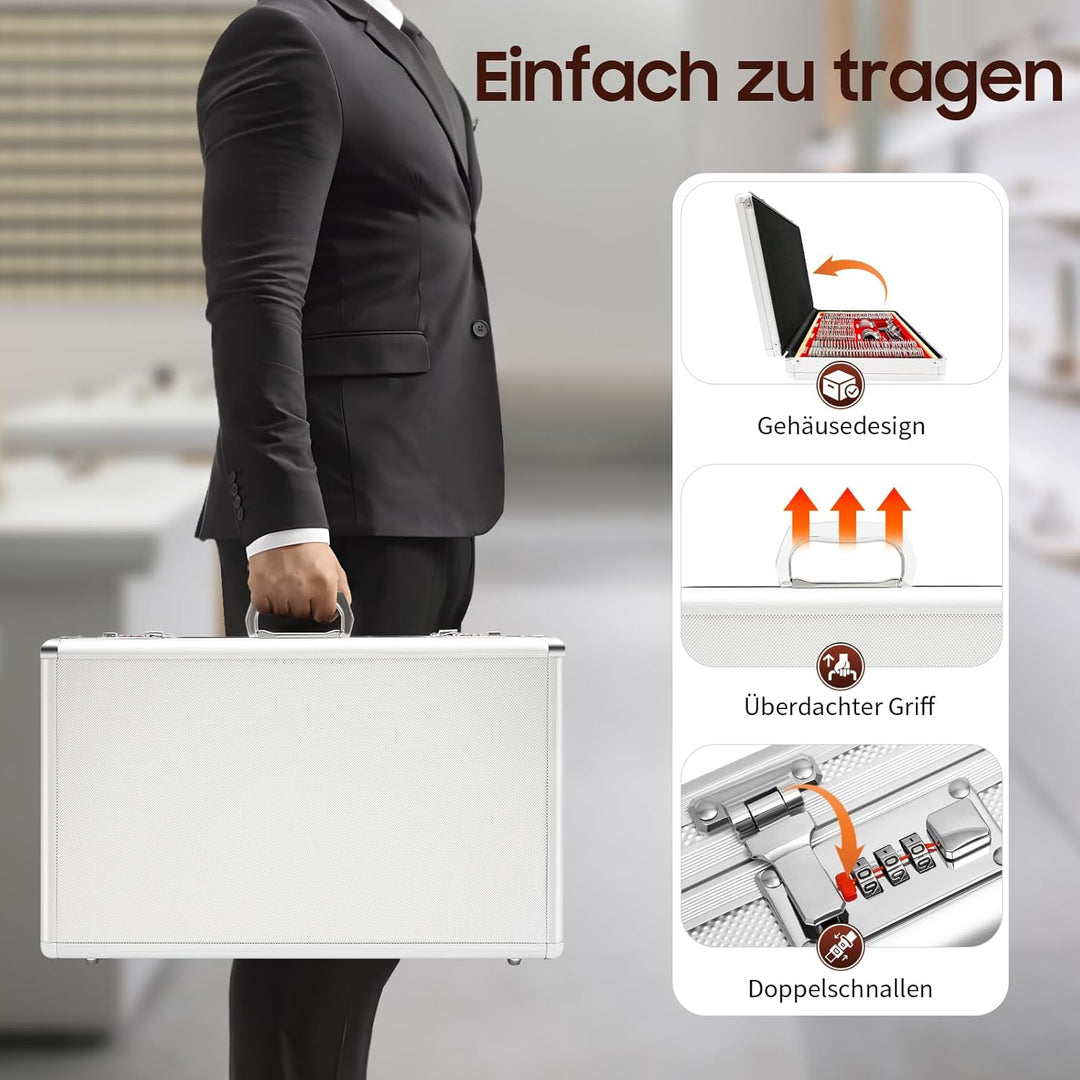 266Pcs Testlinsen-Set Optisch Messbrille Linse Augenoptiker Optisch Metal Optometry Optical Trial Le