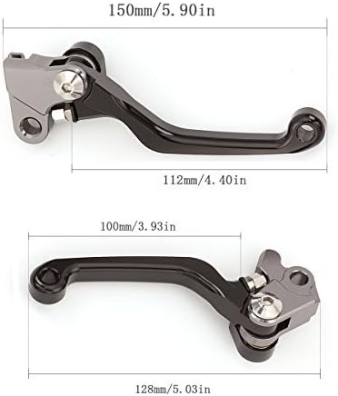 FXCNC Racing CNC Aluminum Dirt Bike Pivot Brake Clutch Lever Set for CRF 125 2014 Black, CRF 125 201