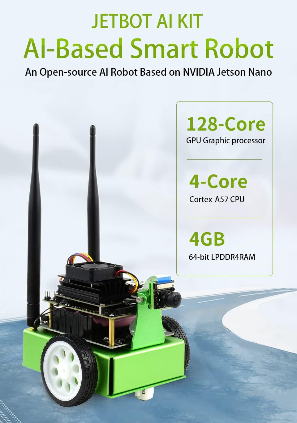 Waveshare JetBot AI Kit Accessories Add-ons for Jetson Nano Developer Kit and B01 Version to Build J