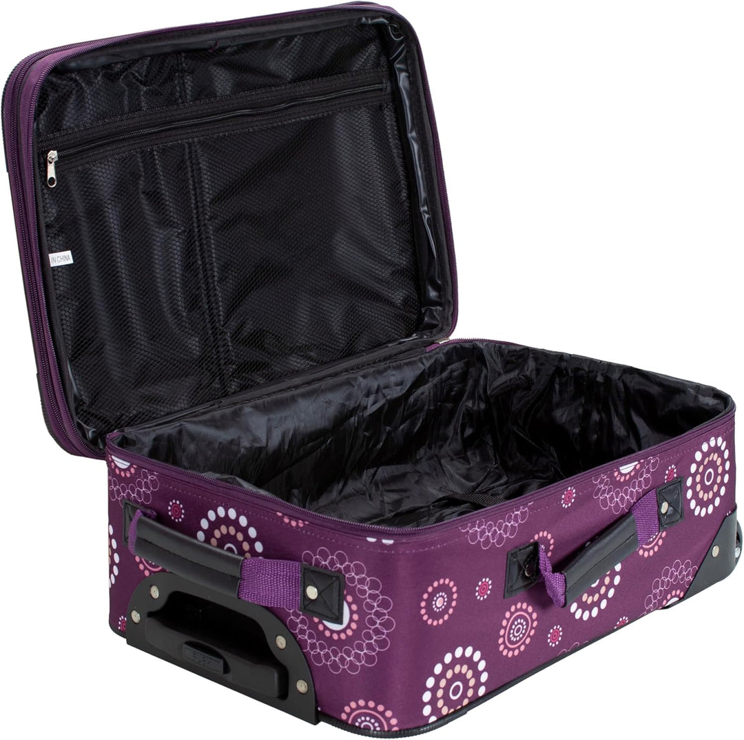 Rockland Modisches Softside-Gepäck-Set, Violett/Perle, Einheitsgrösse, Fashion Softside Gepäck-Set E