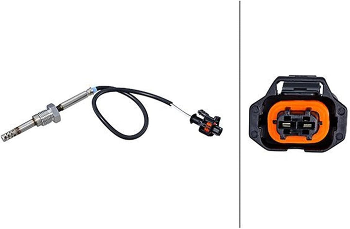 HELLA 6PT 010 376-561 Sensor, Abgastemperatur - 2-polig - geschraubt - Kabel: 270mm