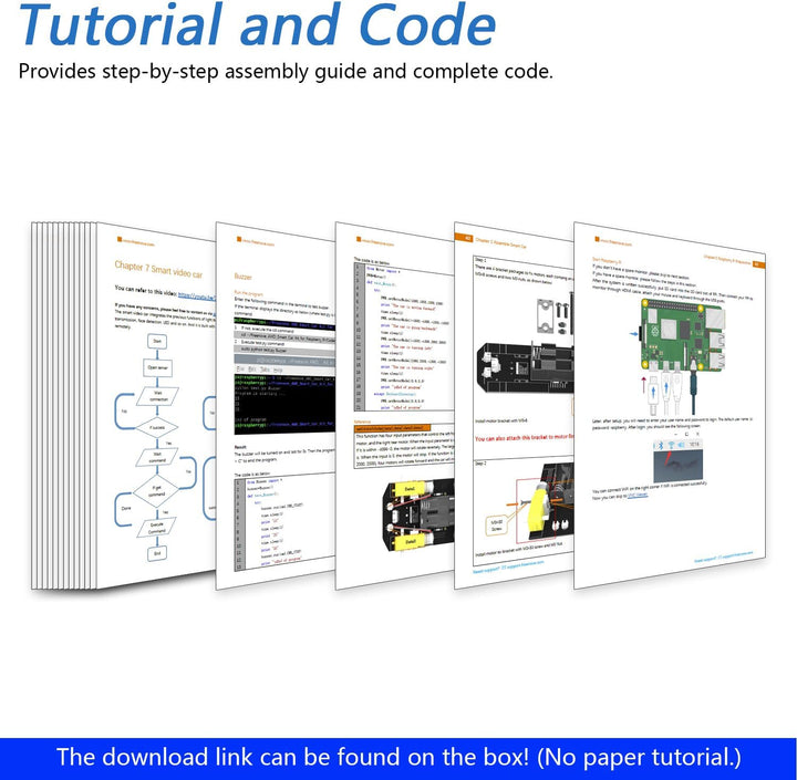 Freenove 4WD Smart Car Kit for Raspberry Pi 4 B 3 B+ B A+, Face Tracking, Line Tracking, Light Traci