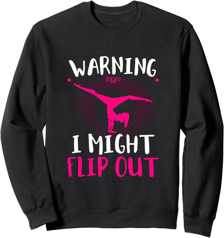 Cute Cheerleader Cheerleading I Might Flip Out Sweatshirt