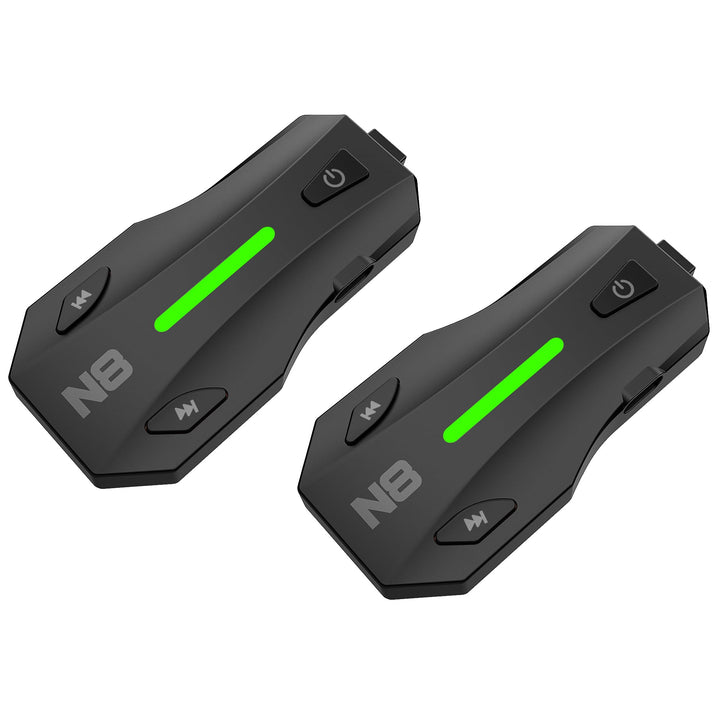 N8 Motorrad Headset Bluetooth Mesh 3.0, Helm Intercom für 8 Motorradfahrer in Reichweite von 2000m,