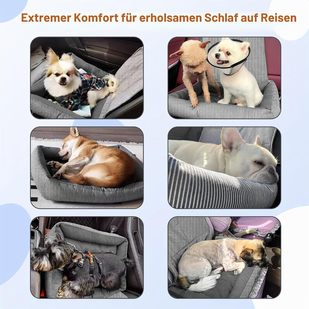 Hundeautositze für kleine Hunde, abnehmbarer Hundesitz mit weichem Baumwollkissen, Komfort-Haustier-