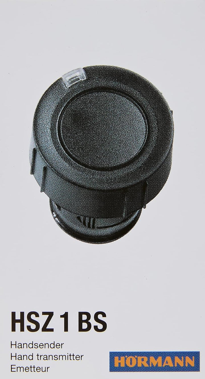 Hörmann Handsender HSZ1 868-BS, praktischer 1-Tasten-Garagentoröffner, Funkfernbedienung mit BiSecur