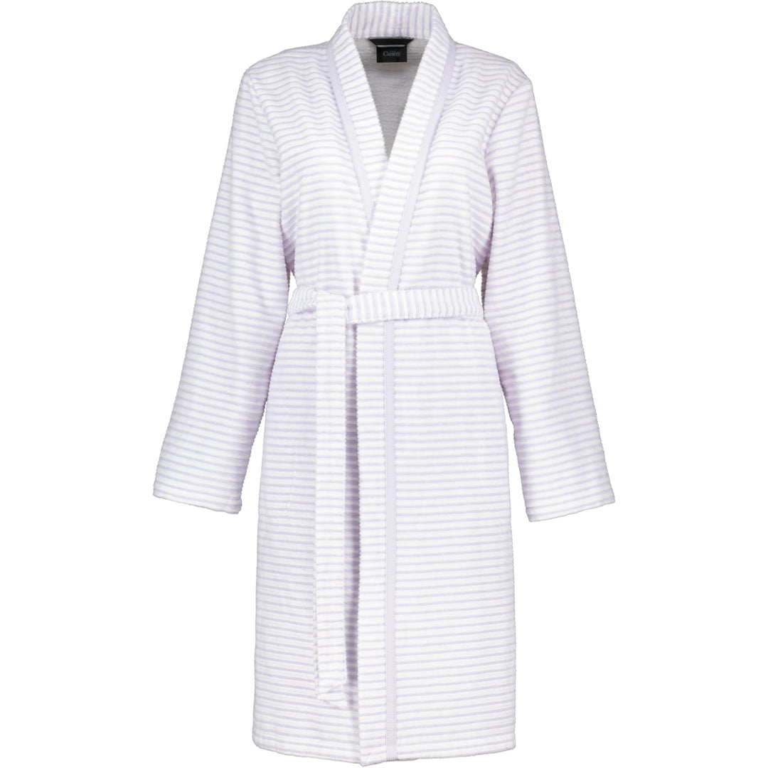 Cawö Home Bademäntel Damen Kimono Struktur 1214 flieder - 86 XS XS flieder - 86, XS flieder - 86