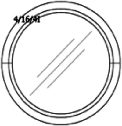 Rundfenster – Bullauge – Festverglasung (FiB) - Durchmesser: 90cm – weiss - 60 mm Profil – 2-Fach-Ve