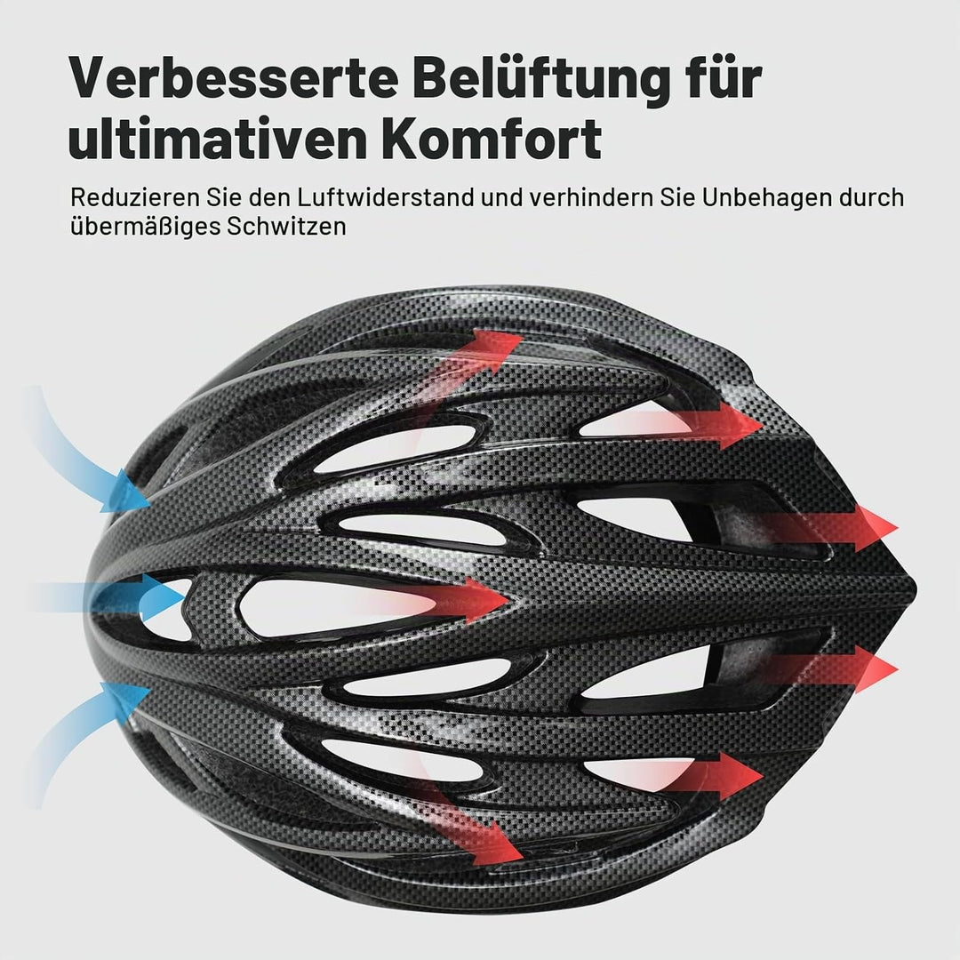 Favoto Fahrradhelm für Erwachsene Fahrrad Helmet mit Abnehmbarer Innenfutter Verstellbar Rennradhelm