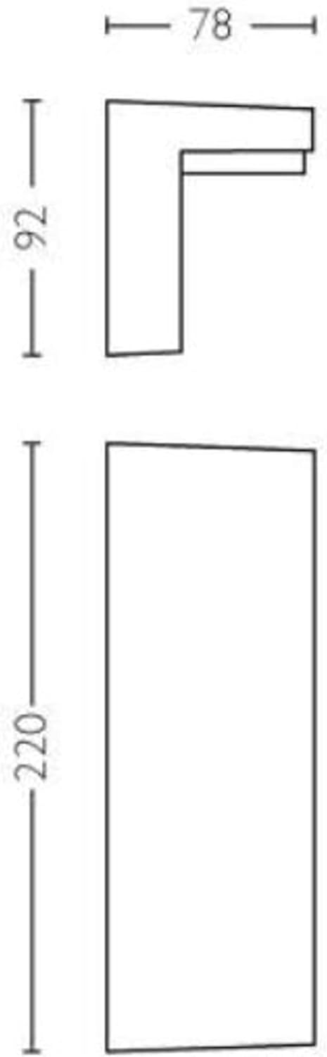 Signify Philips Bustan LED Wandleuchte Anthrazit 1000lm Anthrazit 2700 Kelvin Wandleuchte Single, An