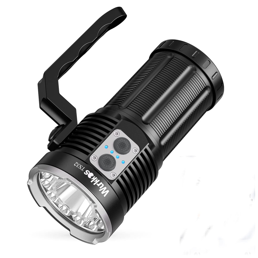 Wurkkos TS32 Taschenlampe USB C Wiederaufladbar, 15000 Lumen Taschenlampe mit leistungsstarken 12*Ni