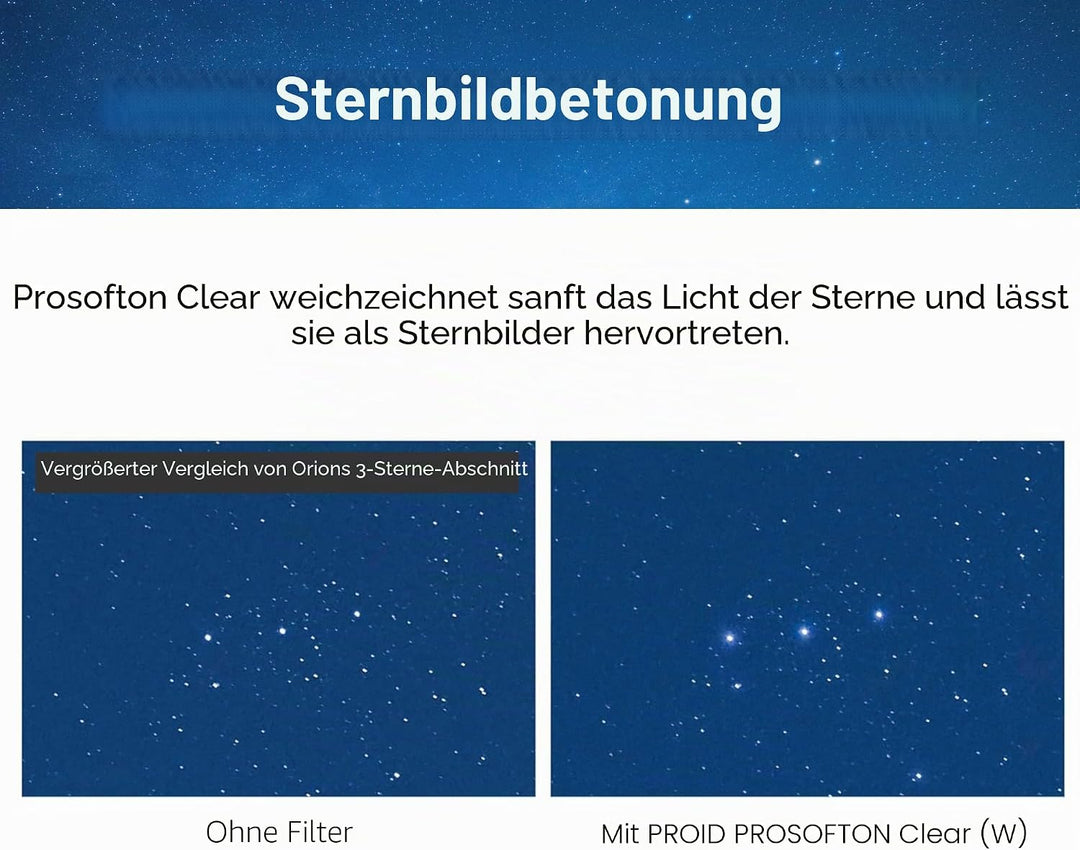 Kenko Filter mit weichem Effekt PRO1D Prosofton Clear 82mm, Zum Fotografieren von Sternen, 517734, 8