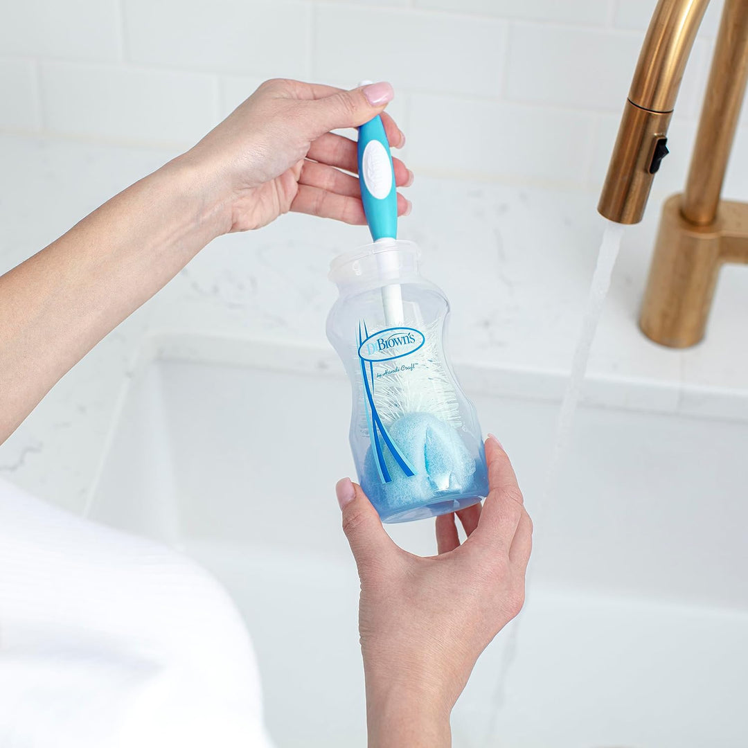 Dr. Brown's Natural Flow Options+ Anti-Colic Babyflasche, Geschenkset, Blau, blau