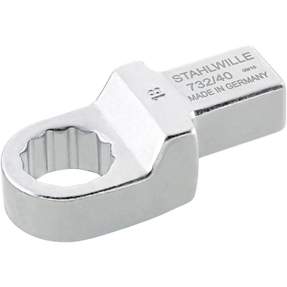 Stahlwille 732/40 24 58224024 Ring-Einsteckwerkzeuge SW.24 mm Werkzeugaufnahme 14x18 mm, Silber, 24