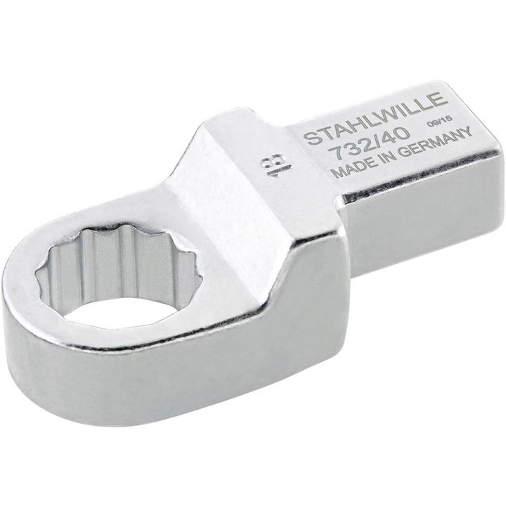 Stahlwille 732/40 24 58224024 Ring-Einsteckwerkzeuge SW.24 mm Werkzeugaufnahme 14x18 mm, Silber, 24