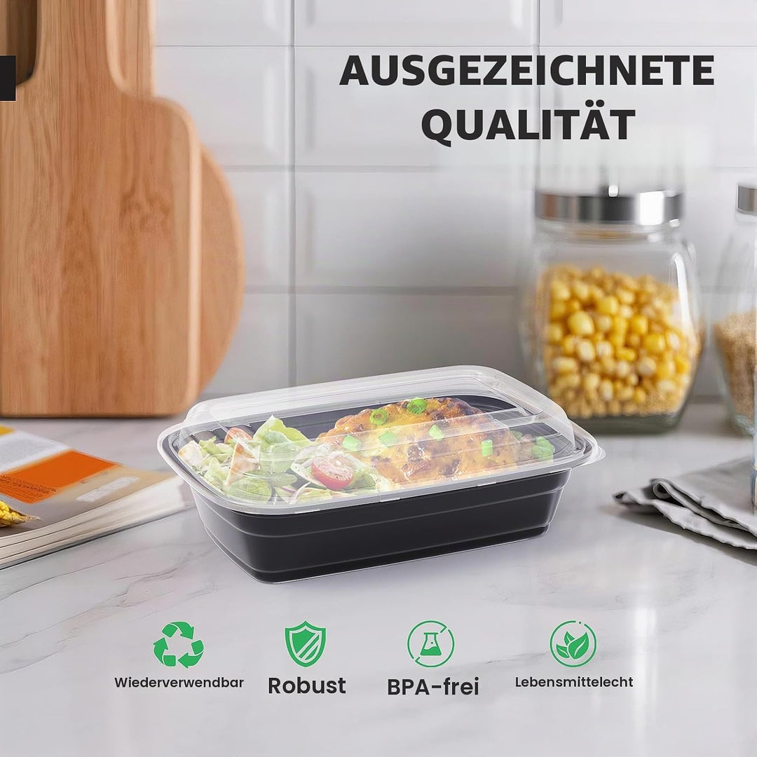 WUHUIXOZ 100 Stück 32oz Meal Prep Container mit, Prämie Wiederverwendbar Behälter für die Zubereitun
