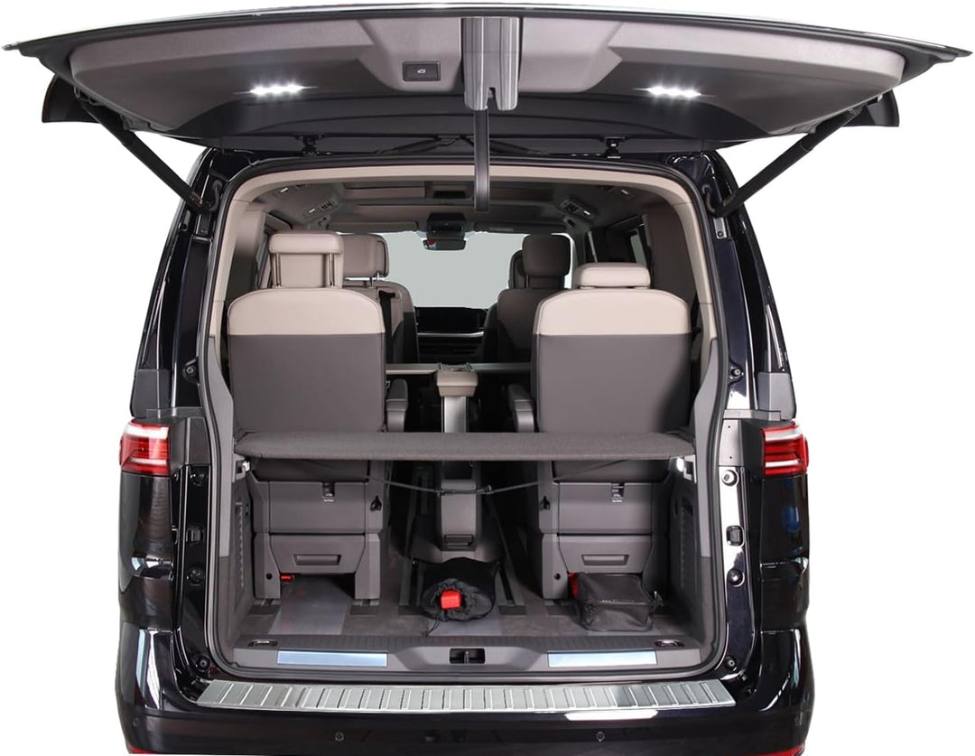 RECAMBO Ladekantenschutz Edelstahl kompatibel für VW T7 | Typ ST | BJ ab 2021 - matt gebürstet mit T