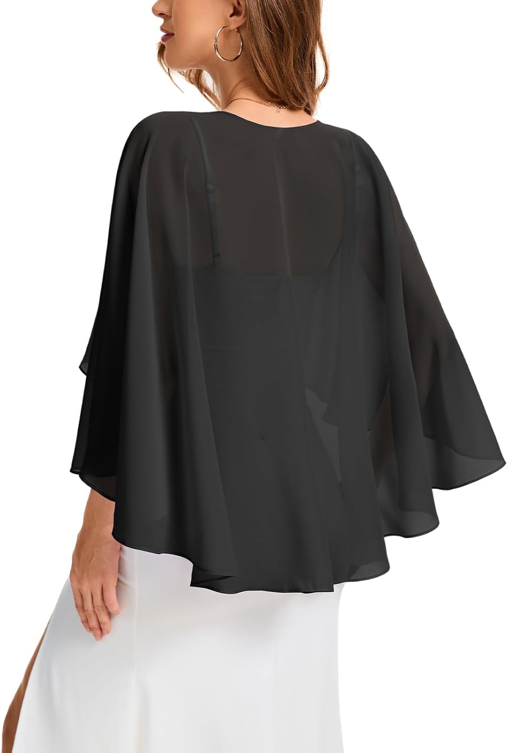 Bbonlinedress Chiffon Capes Damen Sommer Weiche Capelets leichte Tücher Wraps für Abendkleider Schal