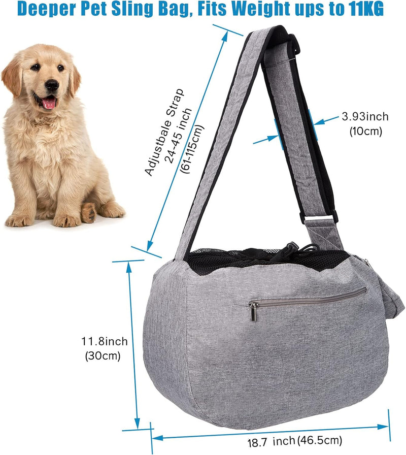 Ownpets Hundetragetasche, Hundetasche bis 11kg, Tragetuch Hund, Hundetasche mit verstellbarem Schult