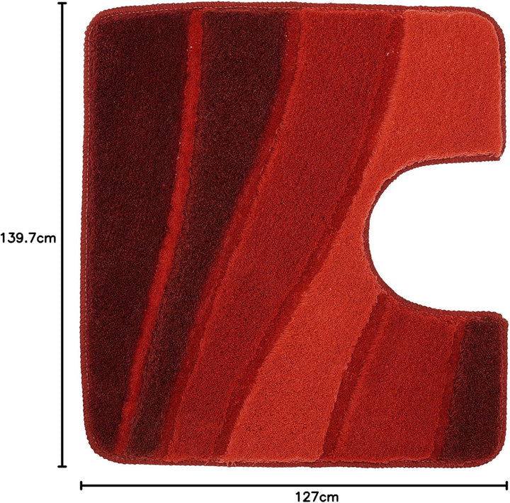 Meusch WC-Vorleger Ocean rot 55 x 50 cm 55 x 50 cm Granat, 55 x 50 cm Granat