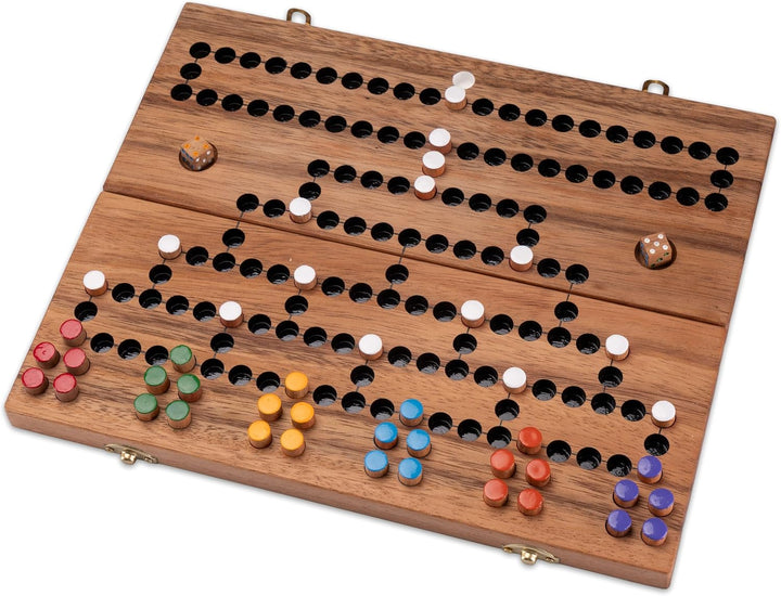 LOGOPLAY Blockade für 2 bis 6 Spieler mit Metallverschluss - Spielfeld 26 x 33 cm zusammenklappbar,