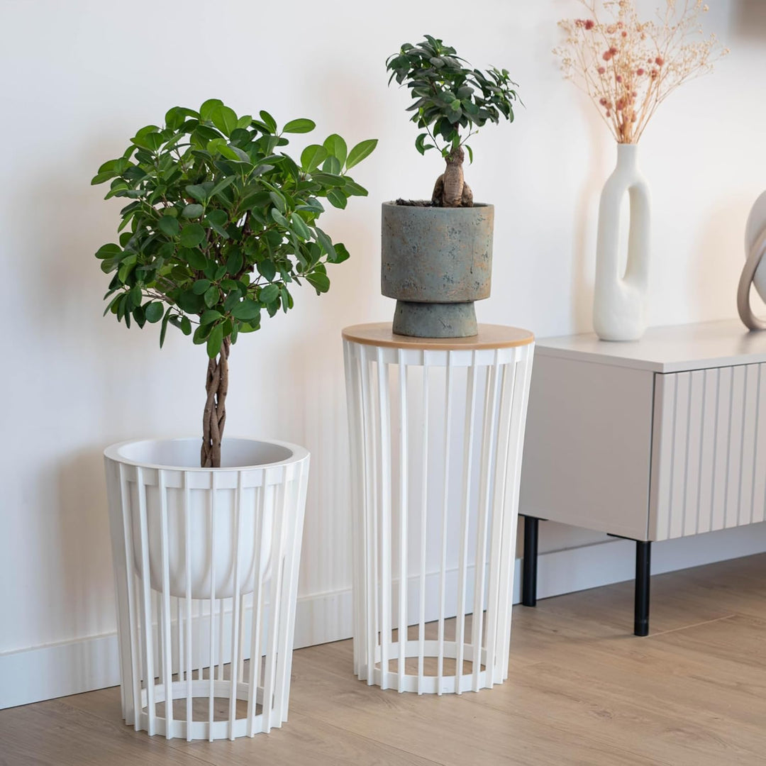 KADAX Blumentopfständer Aytre, Blumenständer aus Kunststoff, Pflanzenständer, Pflanzentisch, Blument