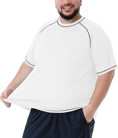 Herren grosse grössen Übergrösse Schwimmshirt Rash Guard Männer Schutz Beach T-Shirt Shortsleeve, XX