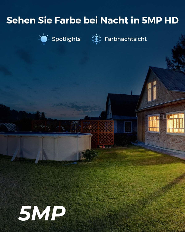 Reolink 2K 3MP Solar Überwachungskamera Aussen Akku, Kabellose WLAN Kamera Outdoor mit Spotlight, Fa