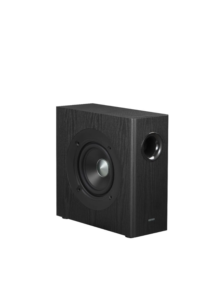 Edifier T5s AKTIV-SUBWOOFER – 8-Zoll-Tieftöner – 70 Watt – Low-Pass-Filter – Frequenz bis 35Hz – MDF