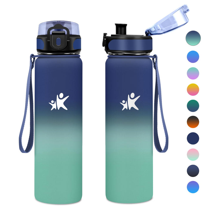 KollyKolla Trinkflasche Edelstahl, Thermosflasche 1L, BPA-Frei Isolierflasche, Auslaufsicher Thermos