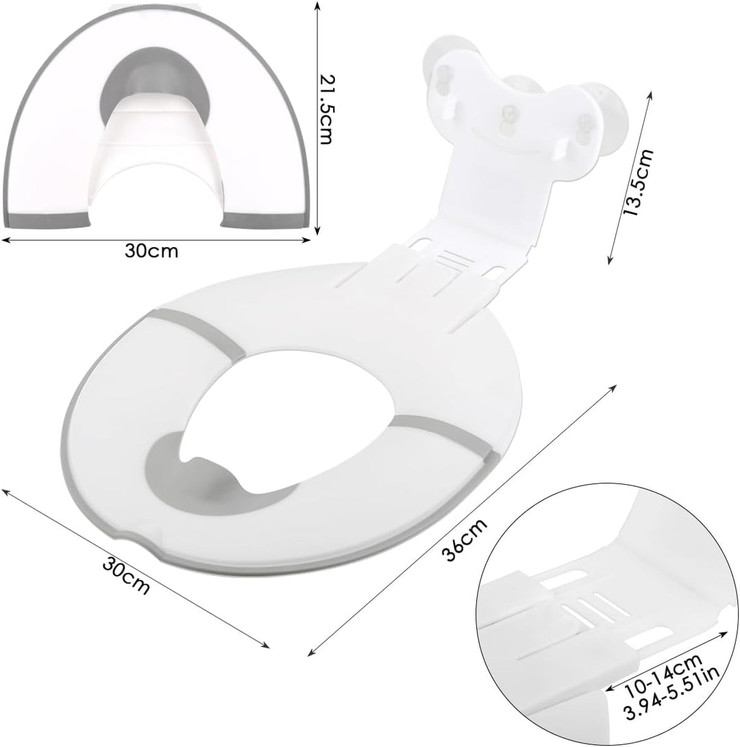 Toilettensitz Kinder Faltbar - WC Sitz mit Saugnapf &amp; Spritzschutz | Tragbarer Kinder Toilettensitz,
