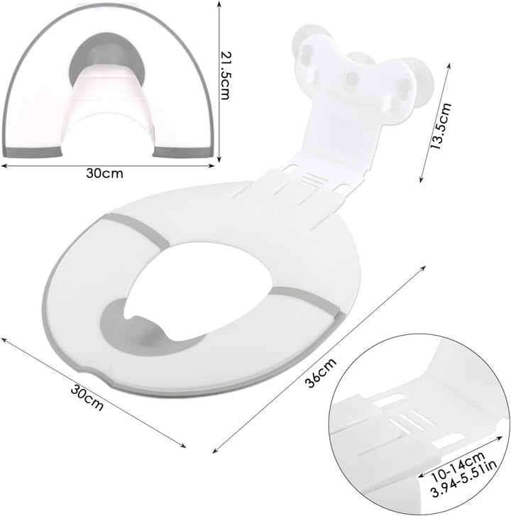 Toilettensitz Kinder Faltbar - WC Sitz mit Saugnapf &amp; Spritzschutz | Tragbarer Kinder Toilettensitz,