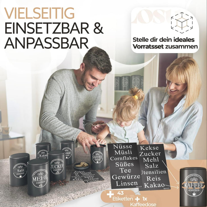 IDEALTASTIC® Premium Kaffeedose luftdicht [500g] für anhaltendes Kaffeearoma I Robuste Vorratsdose f