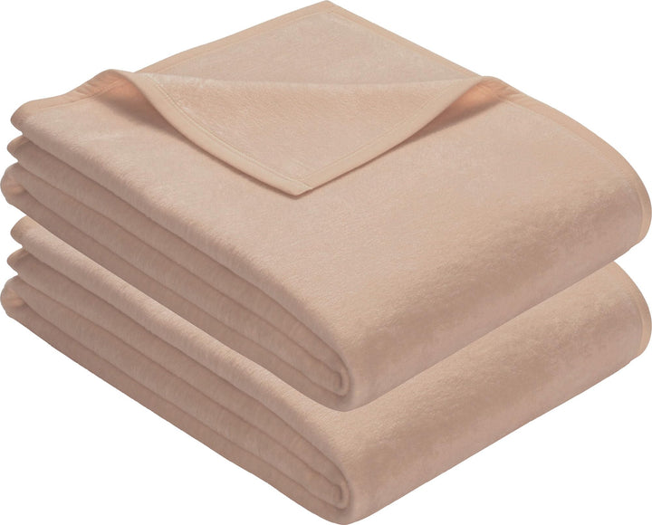 Erwin Müller Wohndecke, Wolldecke, Kuscheldecke 2er- Pack - strapazierstark, weich, temparaturausgle