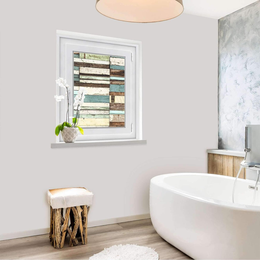 Fensterfolie Sichtschutz I Hochwertige Klebefolie für Fenster - Sticker I Deko Folie für Küche, Bad,