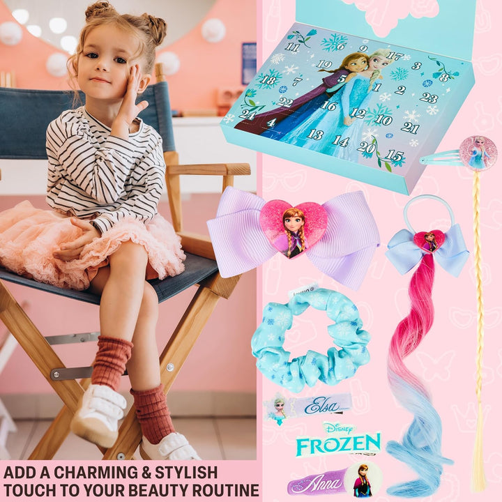 Get Trend Disney Frozen Adventskalender 2025 Mädchen, mit Haarschmuck & Schmuck, Weihnachts Countdow