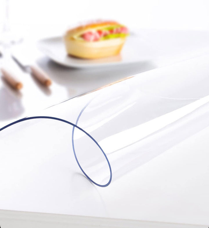 Haushalt PVC Transparent Tischdecke Tischmatte Schreibtisch Tischfolie Schutzfolie Quadrat Dicke 2MM
