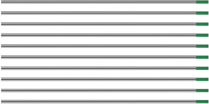 TEN-HIGH Schweisselektroden aus reinem Wolfram, WP, 2,0 x 175 mm, 10 Stück pro Packung Diam 2.0mm×L