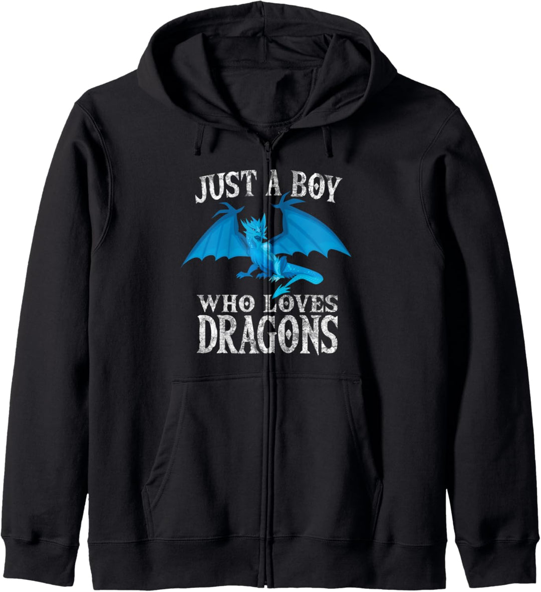 Just a Boy Who Loves Dragons Lustiges Drachen Kostüm Kapuzenjacke
