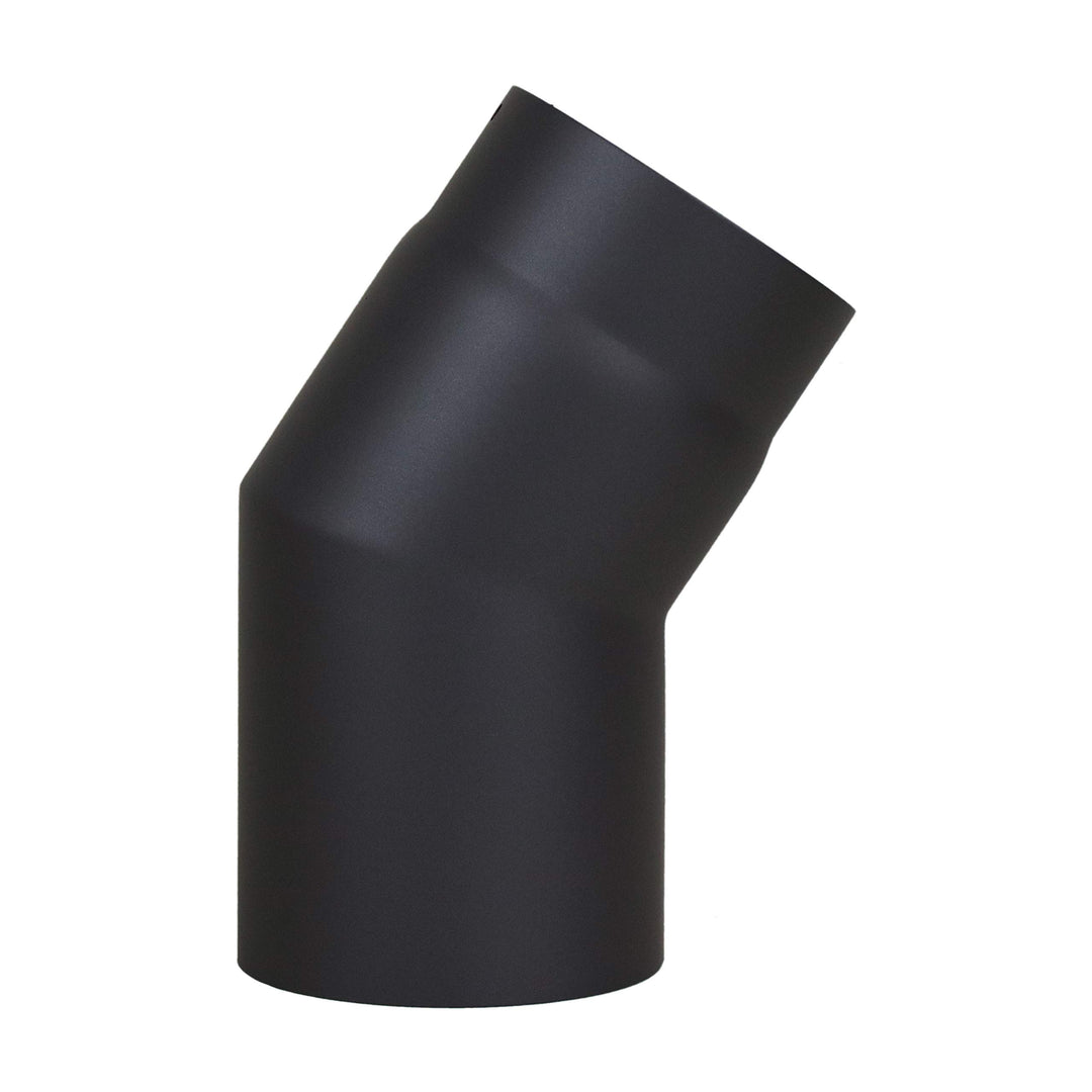 LANZZAS Ofenrohr Bogen 33° Grad, im Durchmesser, DN Ø 150 mm, Farbe: schwarz-metallic - weitere Rohr