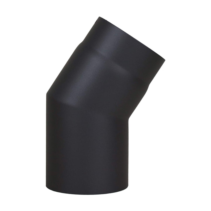 LANZZAS Ofenrohr Bogen 33° Grad, im Durchmesser, DN Ø 150 mm, Farbe: schwarz-metallic - weitere Rohr